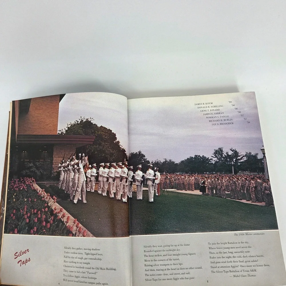 Aggieland Aggies 1956 Vintage Texas A&M University‎ College Yearbook Table Decor